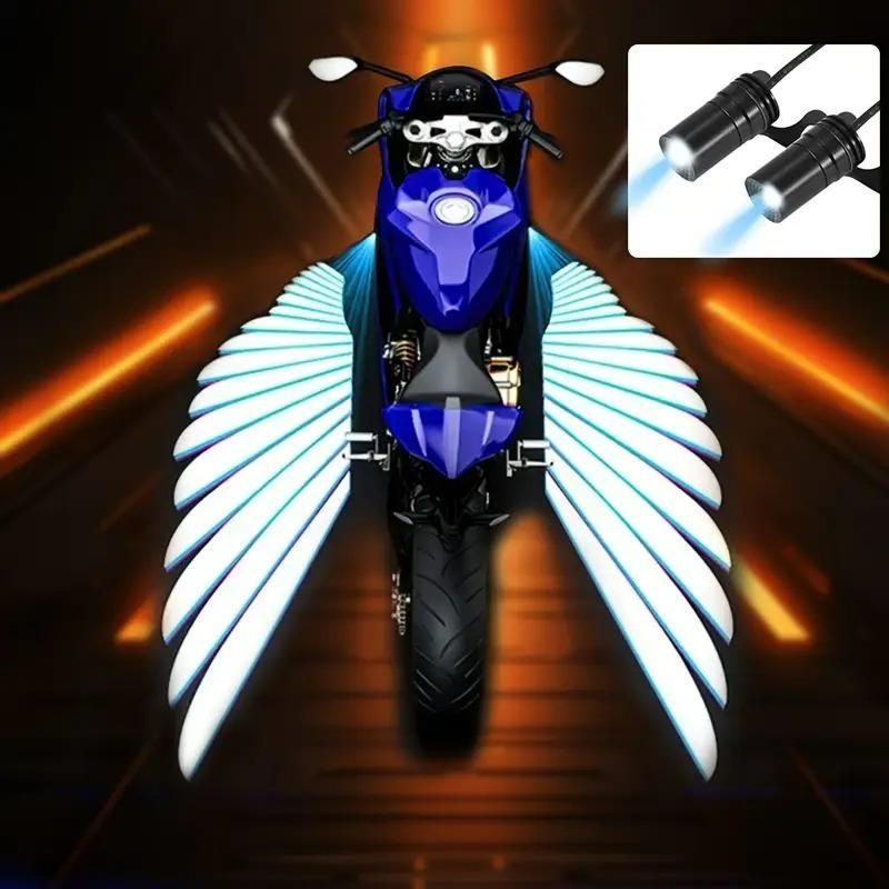 Motorcycle Projector Lights with Angel Wing Logo (OUT OF STOCK)
